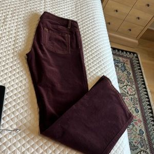 Gorgeous Cabi Brown Velvet Flares size 8 vintage UNUSED